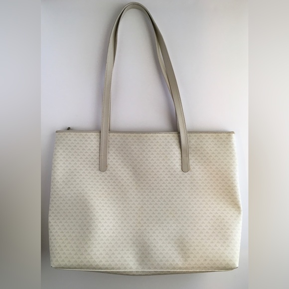 Vintage 1984 Liz Claiborne Leather & Coated Canvas Tote - Picture 2 of 11